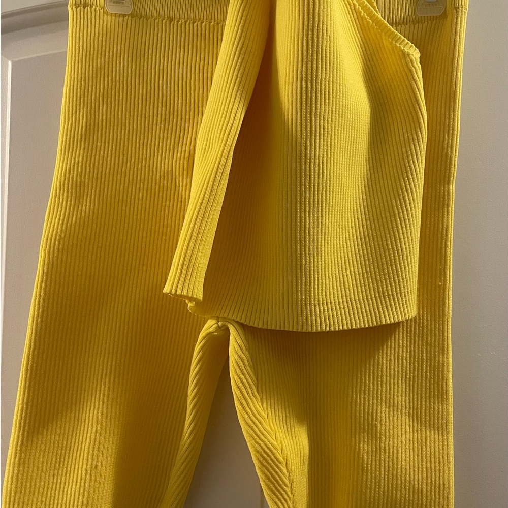 Yellow Kids Ribbed Bottoms